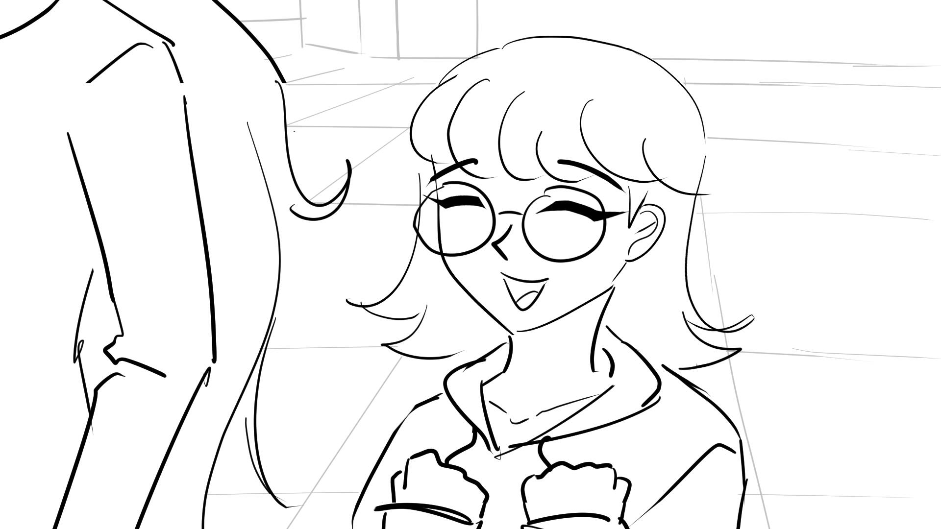 2. The younger sister is excited.