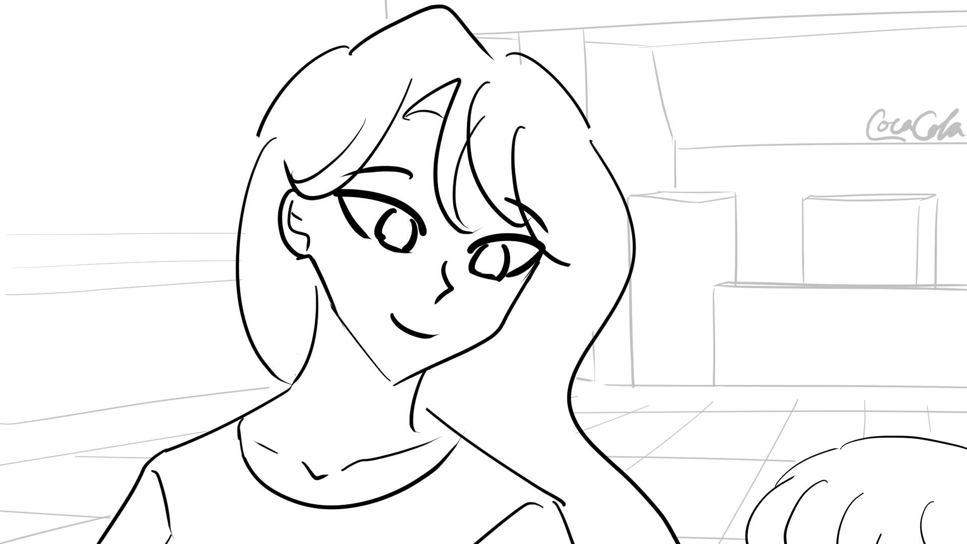 1. Two sisters are walking in the movie theater lobby.