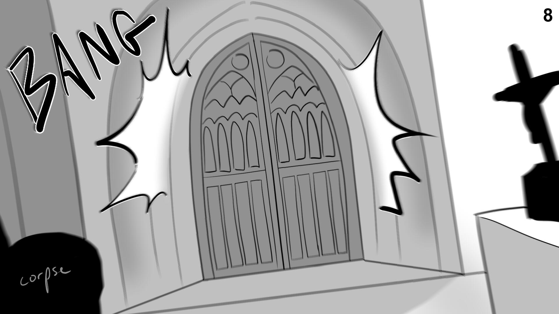 8. Suddenly, a bang.