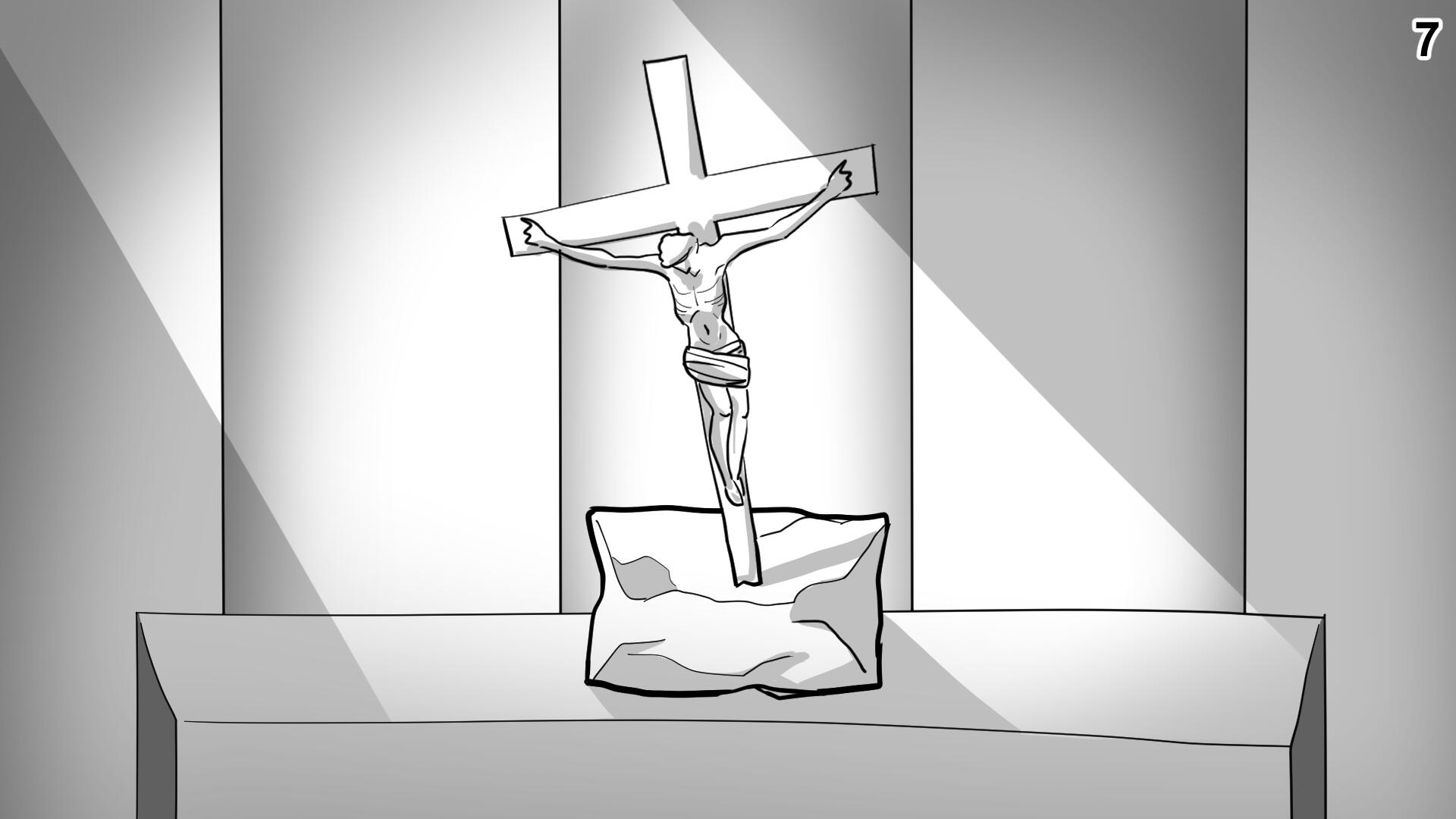 7. Paul sees a makeshift statue of Jesus.