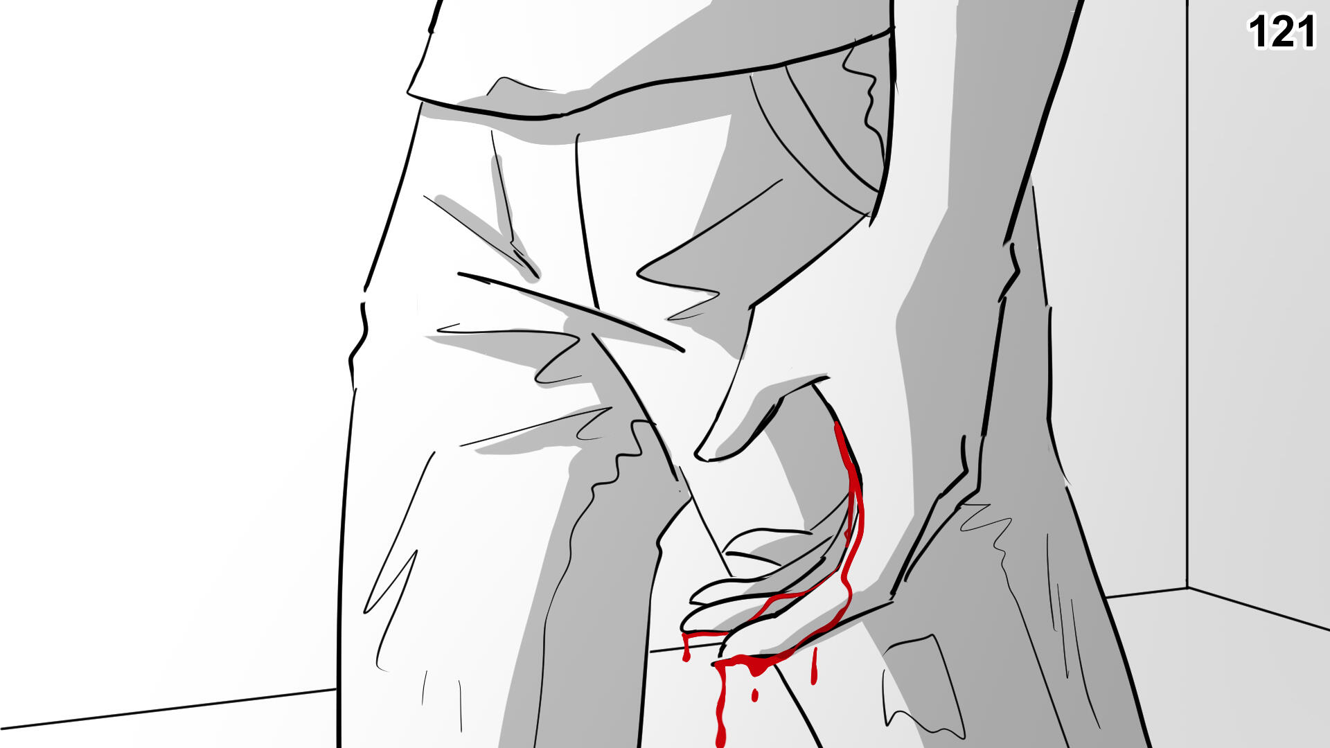 121. Paul doesn't notice he has an injury on his hand.